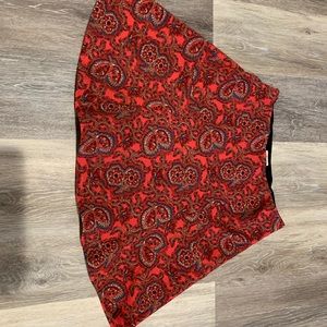 Red paisley hollister skirt
